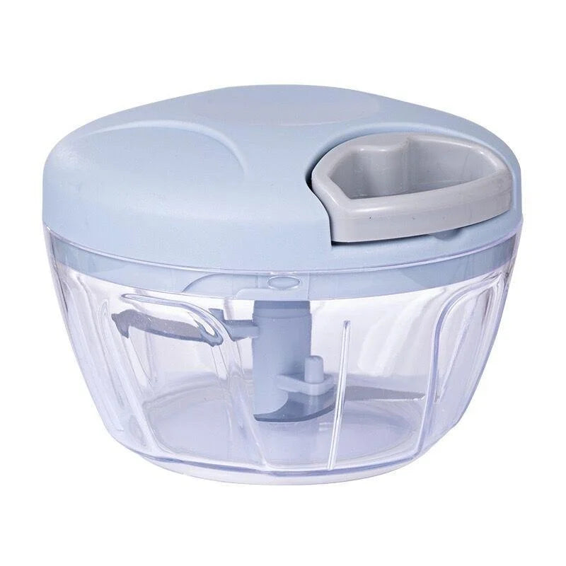 Manual Food Chopper 500ml– Garlic, Onion & Vegetable Cutter with Anti-Splash Rotating Press System