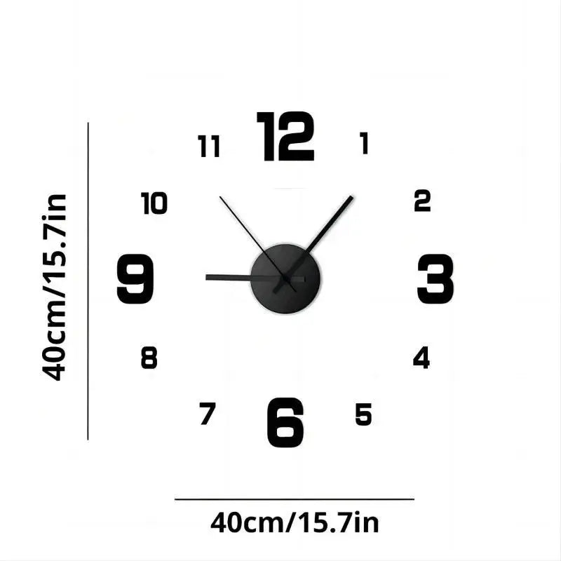 Silent Frameless DIY Wall Clock | Custom 3D Acrylic Home Decoration