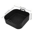 20cm Reusable Silicone Air Fryer Basket – Non-Stick, Heat Resistant up to 260°C | Fits 5.5L–6.5L Square Air Fryers