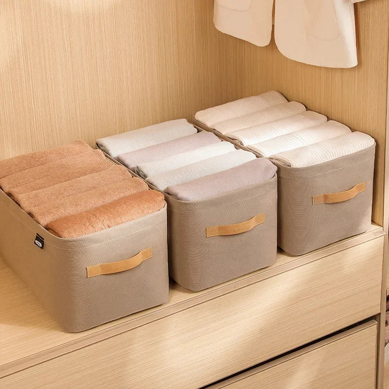 Thickened Clothes Organizer Storage Box for Pants, Jeans & Sweaters – Wardrobe & Drawer Organizer