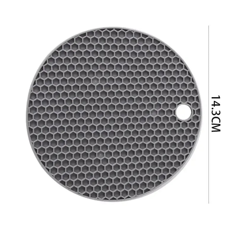 Round Silicone Non-Slip Mat | Drink Coaster, Heat Insulator & Table Protector