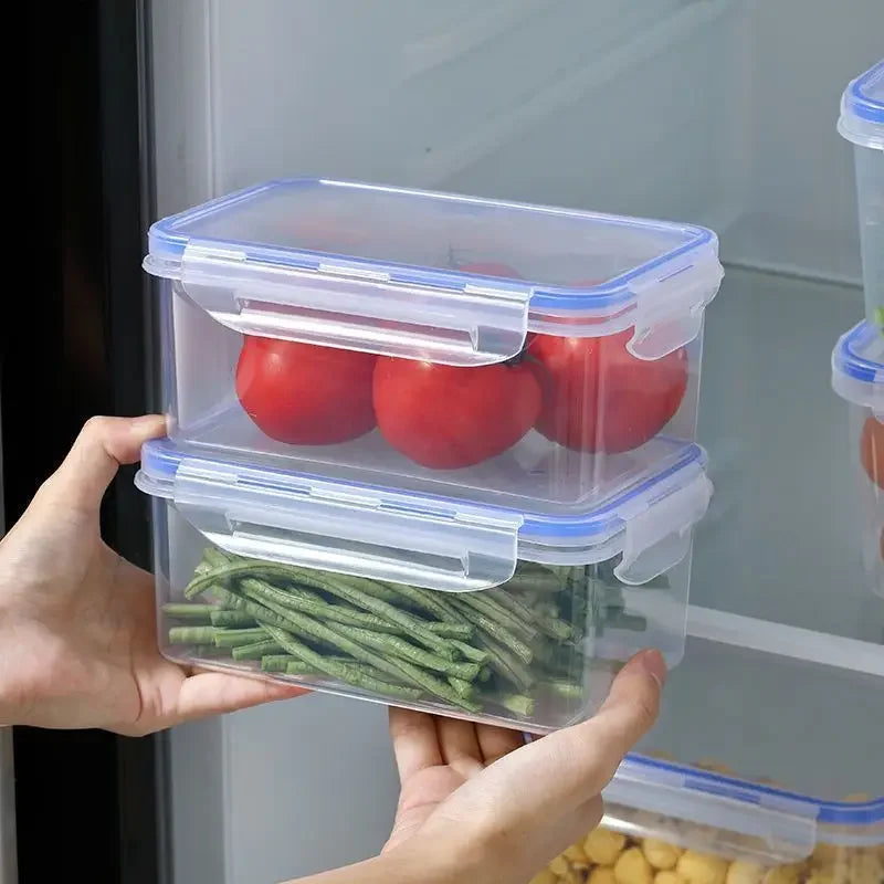 Rectangular Airtight Food Storage Container with Lid – Refrigerator Organizer & Microwave Lunch Box