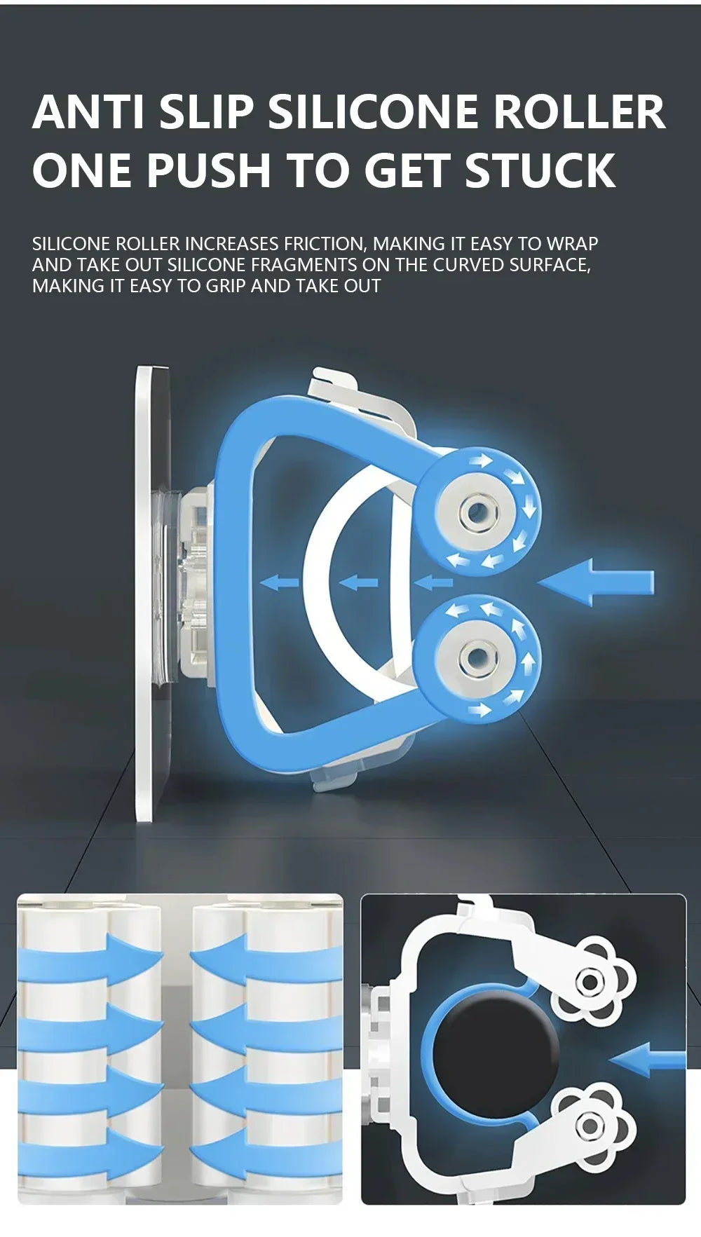 Self-Adhesive Mop & Broom Holder – Wall Mounted Organizer | Strong Waterproof No-Drill Storage Hook for Kitchen & Bathroom