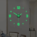 EW Creative Luminous Digital Clock – European Style, Silent DIY Wall Clock, Punch-Free Sticker