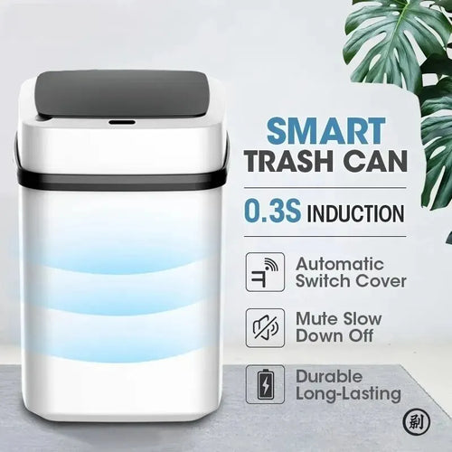 13L Smart Touch Trash Can – Modern Sensor Bin for Kitchen & Bathroom