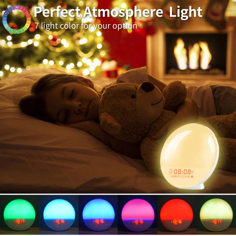 Sunrise Alarm Clock with Light Simulation, FM Radio & USB Charging