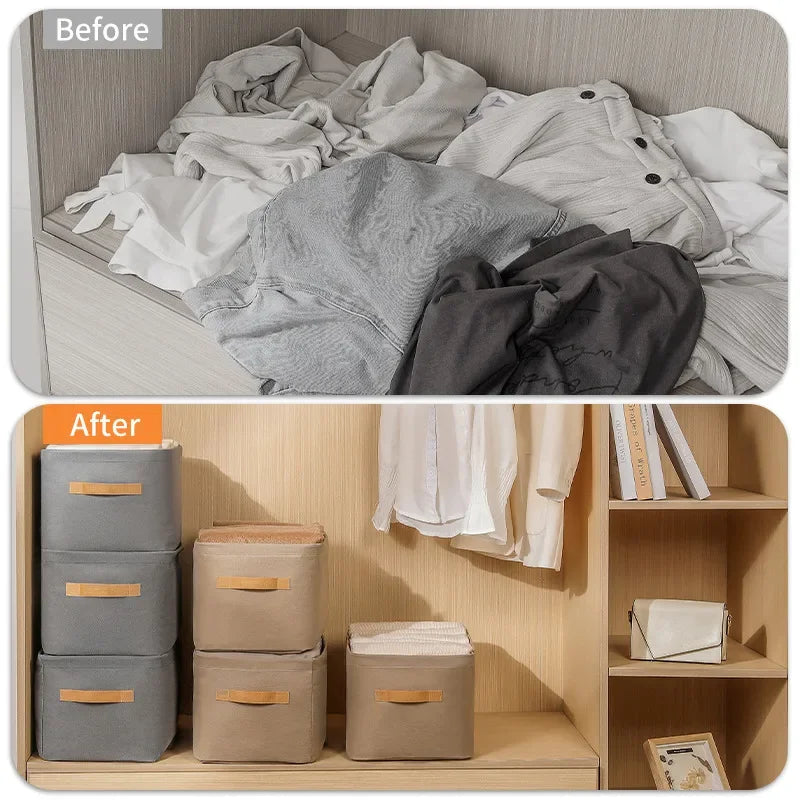 Thickened Clothes Organizer Storage Box for Pants, Jeans & Sweaters – Wardrobe & Drawer Organizer