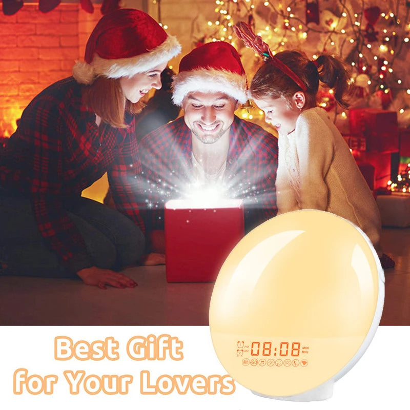Sunrise Alarm Clock with Light Simulation, FM Radio & USB Charging