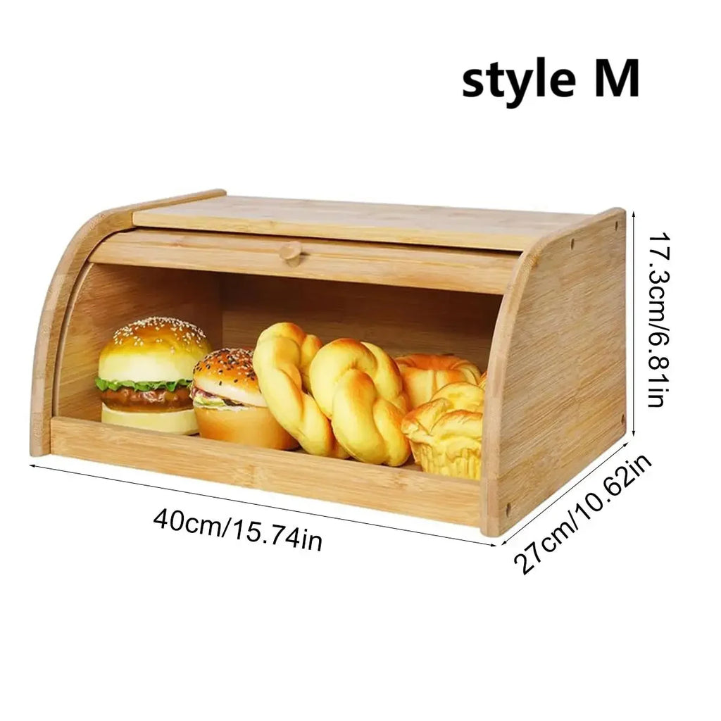 Natural Bamboo Food Organizer Box