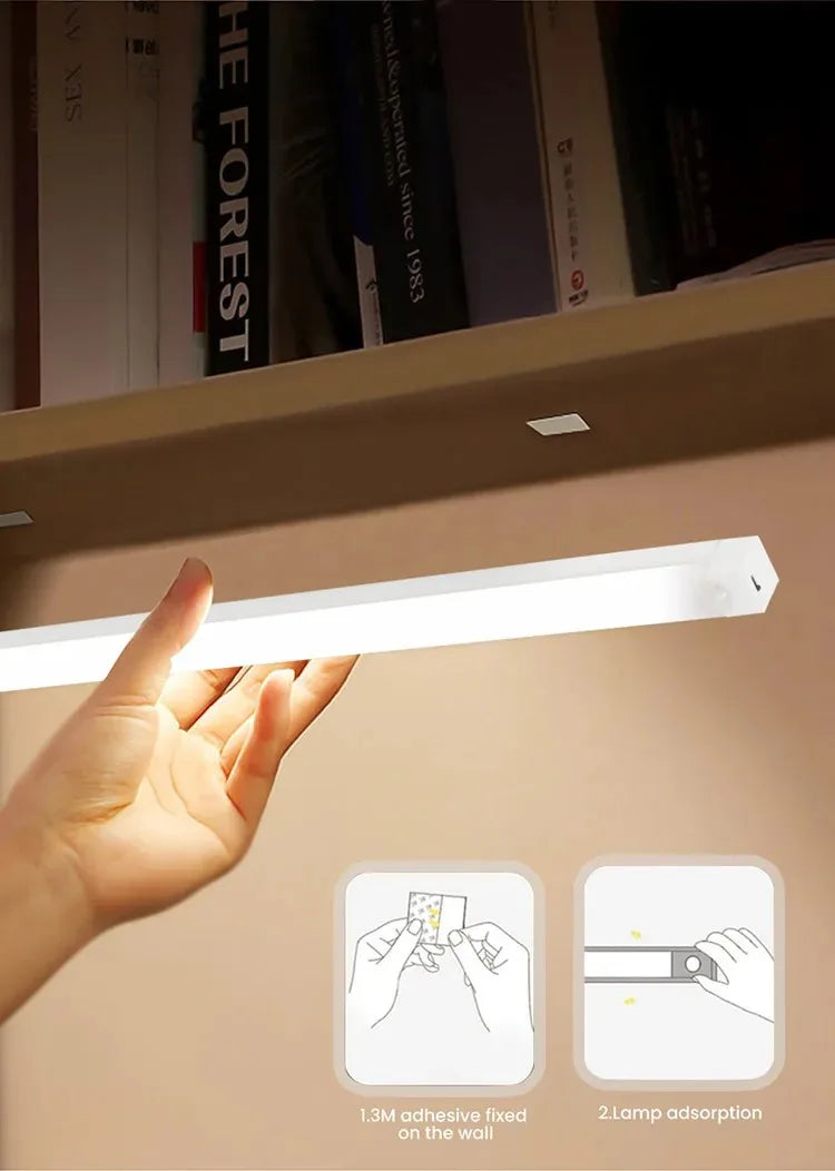 Rechargeable LED Motion Sensor Light – Wireless USB Cabinet & Closet Night Light for Kitchen, Stairs and Hallway