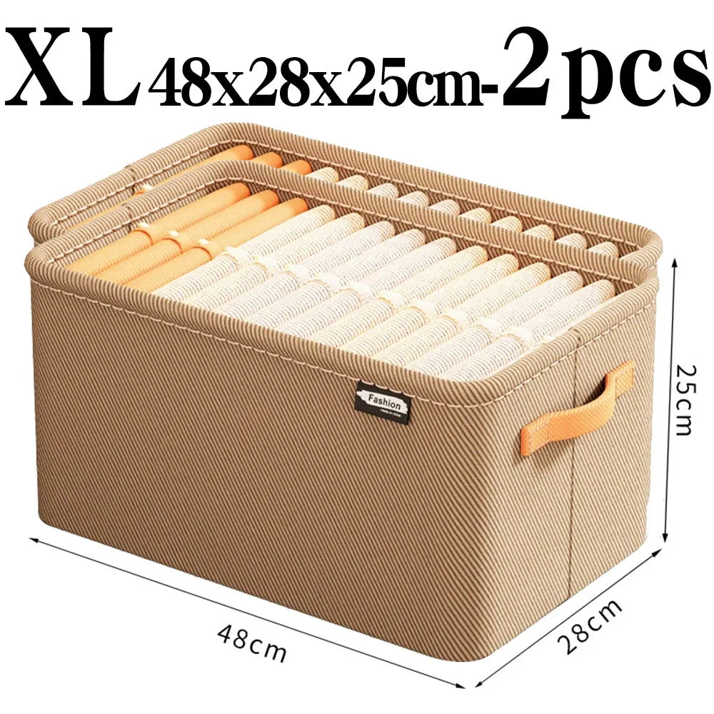 Thickened Clothes Organizer Storage Box for Pants, Jeans & Sweaters – Wardrobe & Drawer Organizer