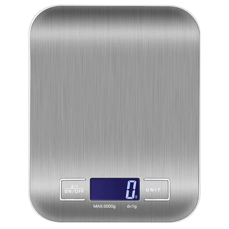 Multifunction Digital Kitchen Scale 5kg with LCD Display, Stainless Steel – High Precision & Waterproof