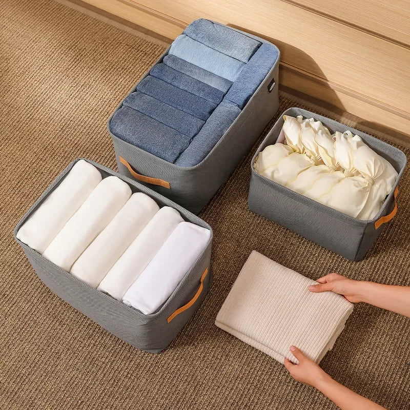 Thickened Clothes Organizer Storage Box for Pants, Jeans & Sweaters – Wardrobe & Drawer Organizer