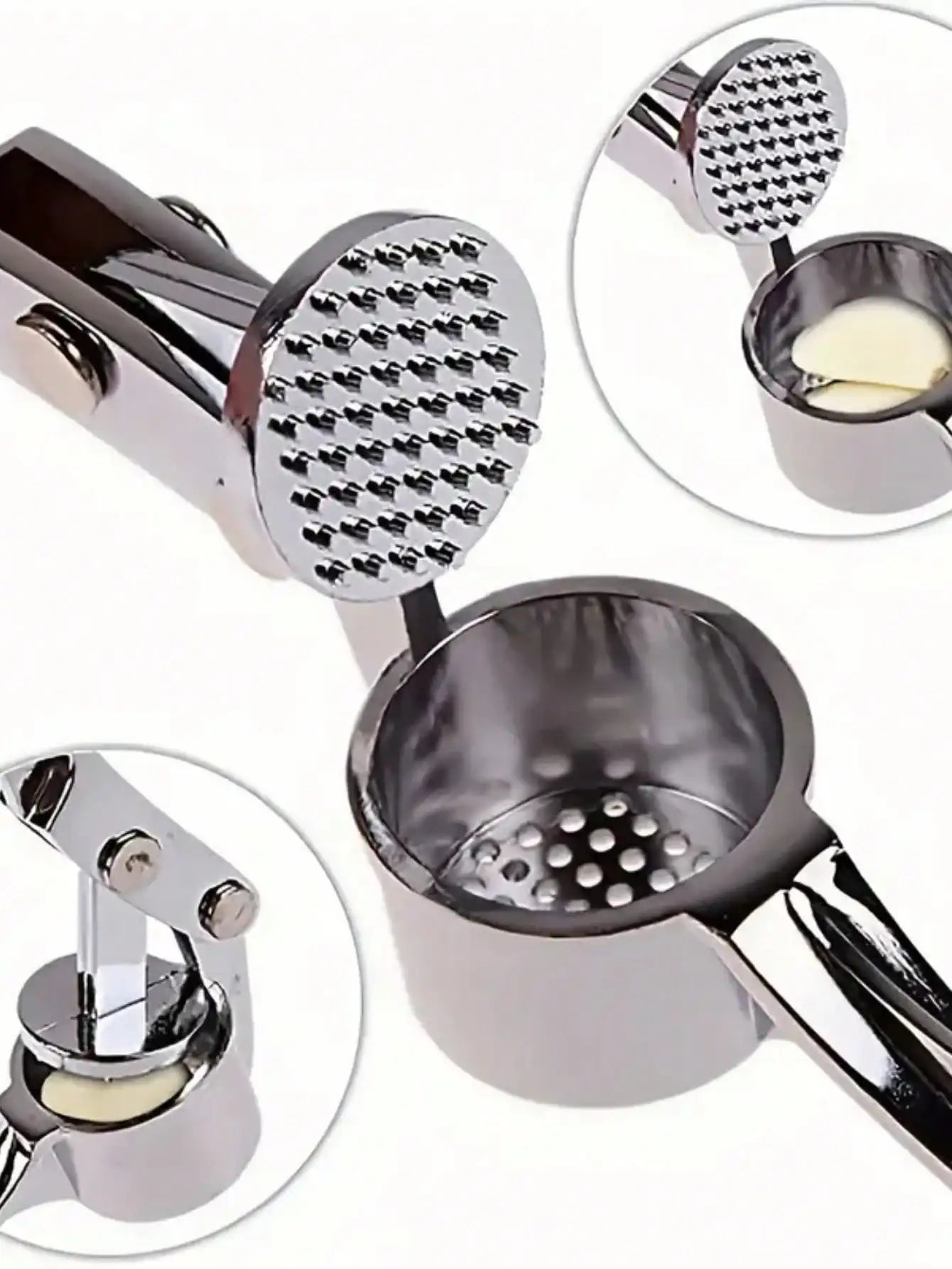 Professional Garlic Press – Washable Garlic & Ginger Crusher, Heavy-Duty Kitchen Tool