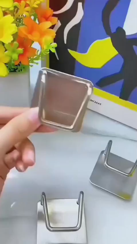 Stainless Steel Sink Sponge Holder – Suction Cup Kitchen Organizer with Drainage
